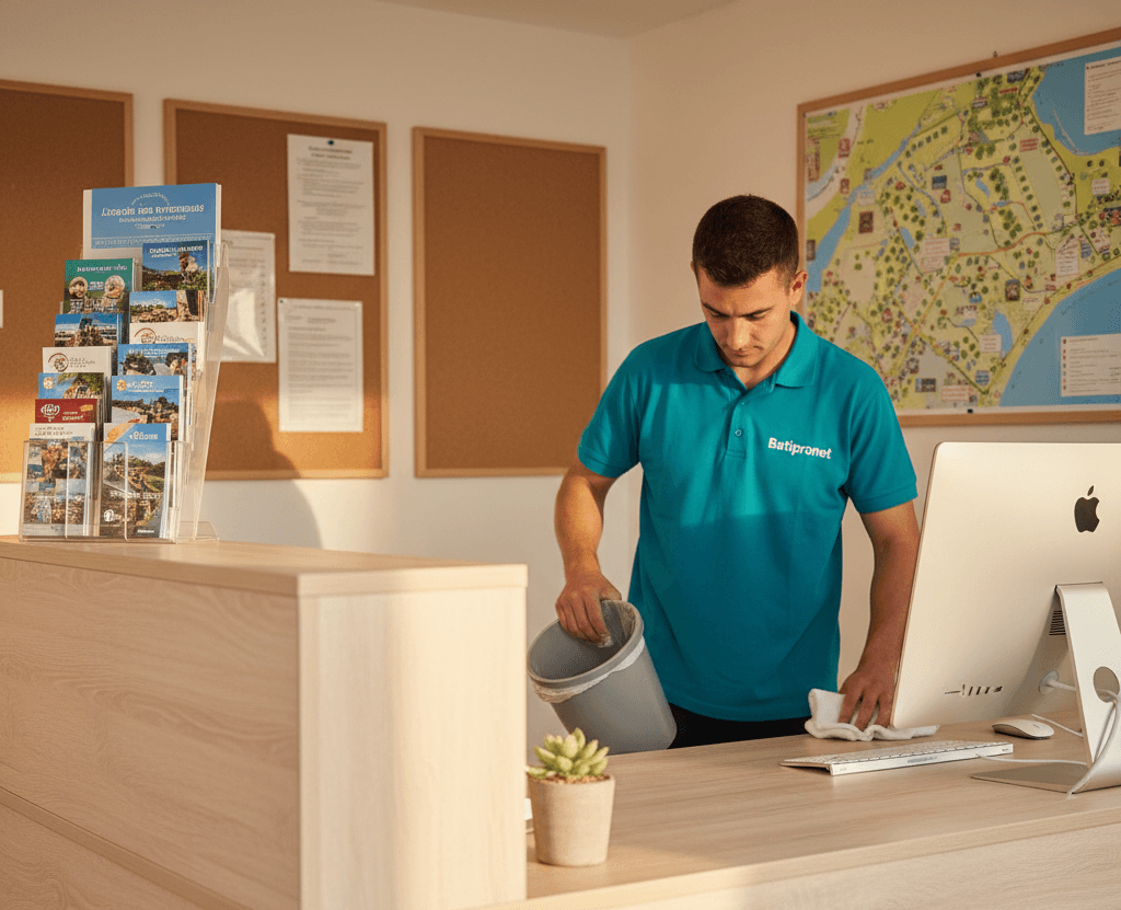 Entretien des sanitaires d'un camping