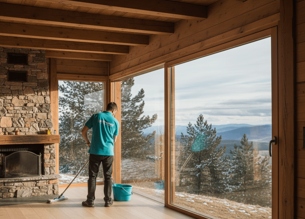 Nettoyage d'un chalet en station de montagne