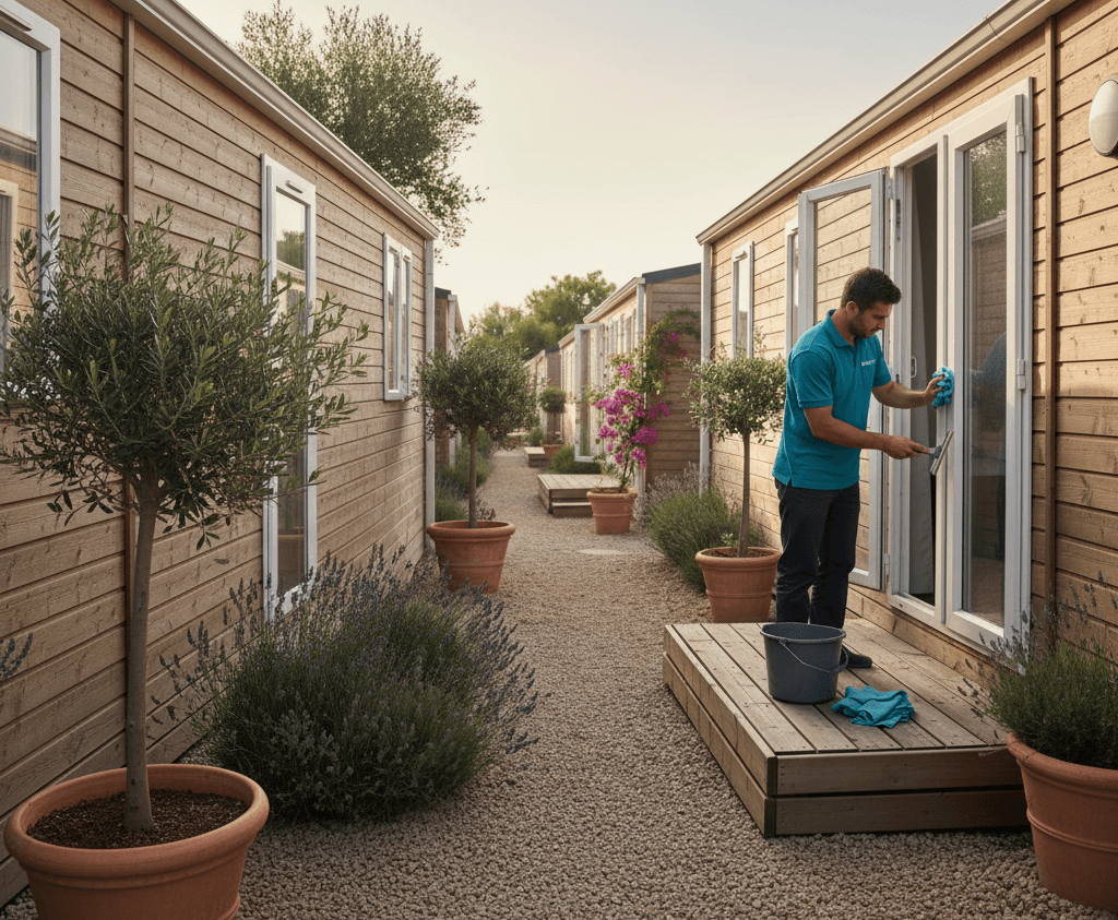 Nettoyage de mobil-home entre deux séjours